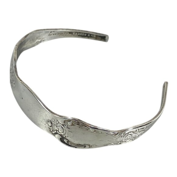 Oneida Bracelet S/M Silver Plated  Cuff ID Spoon Handle Vanessa Francesca VTG - Picture 5 of 16